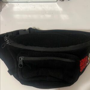 Black Corduroy Waist Bag
